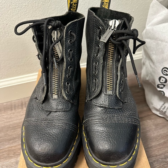 Dr. Martens Shoes - Dr. Martens Sinclair Milled Nappa Leather Platform Boots